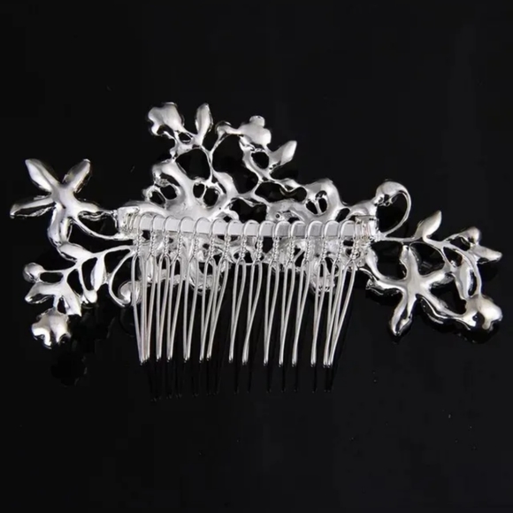 White Pearl Hair Comb New - Picture 3 of 17